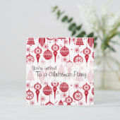 Uitnodiging voor kerstversiering (Staand voorkant)