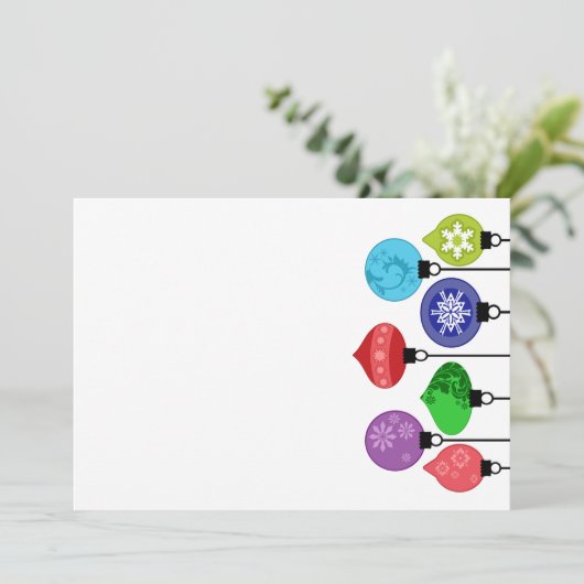 Uitnodiging voor kerstversiering (Staand voorkant)