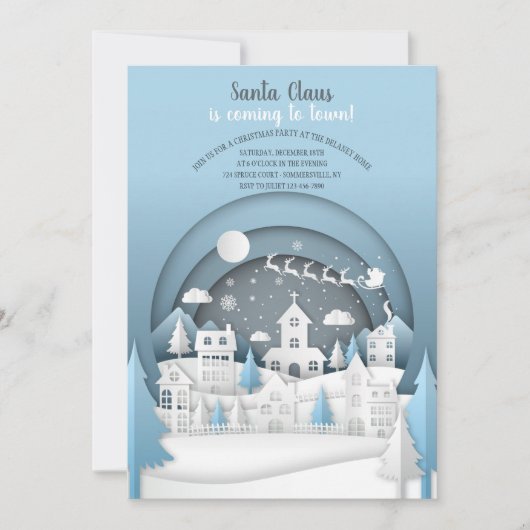 Uitnodiging voor kerstviering (Voorkant)