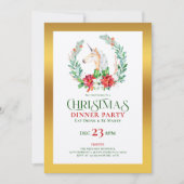 Uitnodiging voor kerstviering met één enkel accent (Voorkant)
