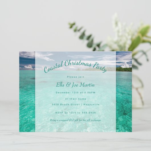 Uitnodiging voor kerstviering voor het Kusthuis (Staand voorkant)