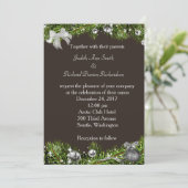 Uitnodiging voor kerstweddenschappen met zilveren  (Staand voorkant)