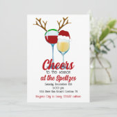 Uitnodiging voor kerstwijn (Staand voorkant)