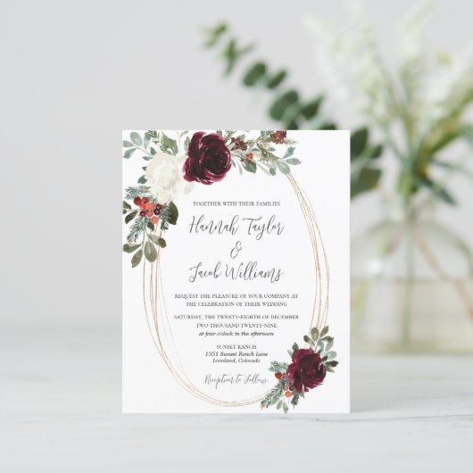 Uitnodiging voor kerstwinter (Staand voorkant)