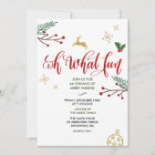 Uitnodiging voor kerstwinterfeestdag (Voorkant)