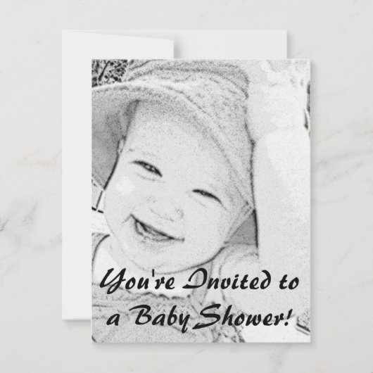 Uitnodiging voor kettingBaby shower (Voorkant)