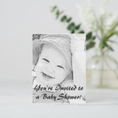 Uitnodiging voor kettingBaby shower (Staand voorkant)