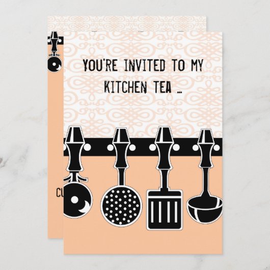 Uitnodiging voor Keuken Thee (Voorkant / Achterkant)