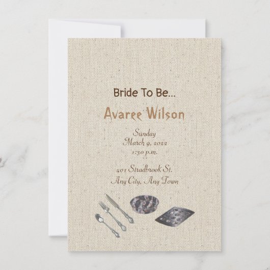 Uitnodiging voor keukendouche (Achterkant)