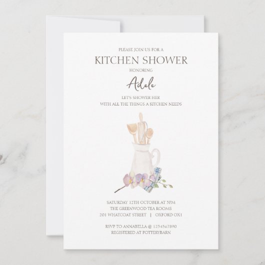 Uitnodiging voor keukendouche (Voorkant)