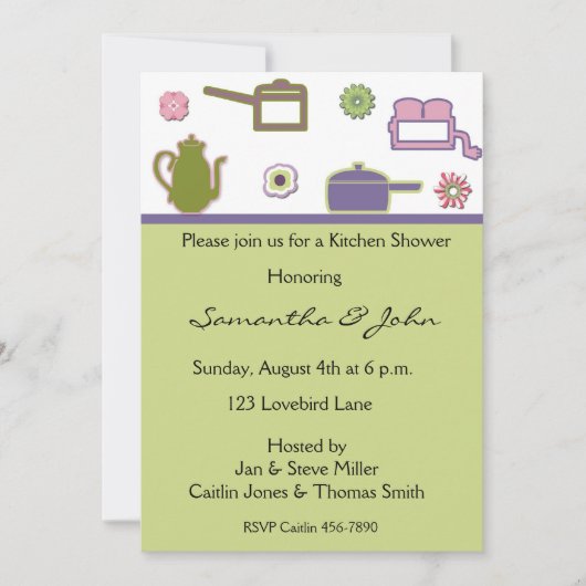 Uitnodiging voor keukenweddenschappen (Voorkant)