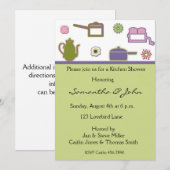 Uitnodiging voor keukenweddenschappen (Voorkant / Achterkant)