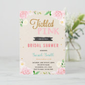 Uitnodiging voor kickroze douche (Staand voorkant)