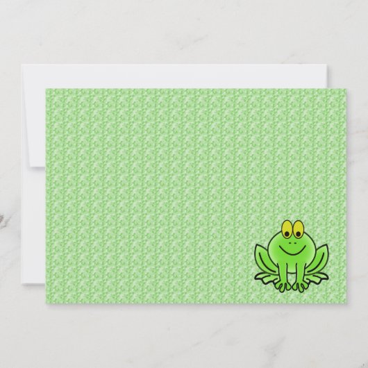 Uitnodiging voor kikker verjaardagsfeestje (Achterkant)