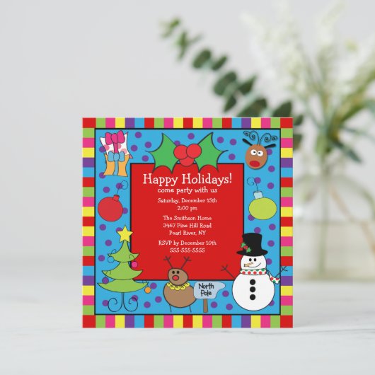 Uitnodiging voor Kinder feestdag (Staand voorkant)