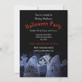 Uitnodiging voor kinder Halloween spookfeest