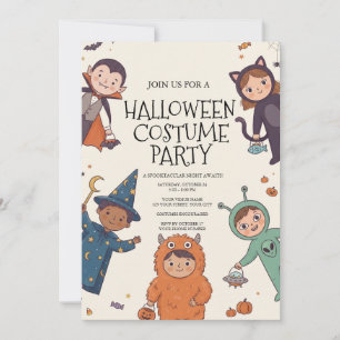 Uitnodiging voor kinder Halloween verkleedfeest