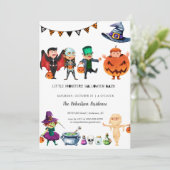 Uitnodiging voor kinder Halloweenfeestje (Staand voorkant)