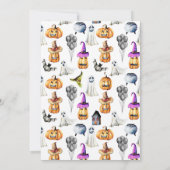 Uitnodiging voor kinder Halloweenfeestje (Achterkant)