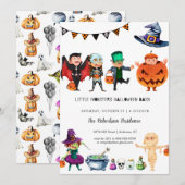 Uitnodiging voor kinder Halloweenfeestje (Voorkant / Achterkant)