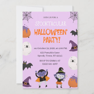 Uitnodiging voor kinder Halloweenfeestje
