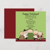 Uitnodiging voor Kinder kerstfeestdagen (Voorkant / Achterkant)