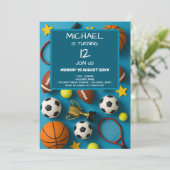 Uitnodiging voor Kinder sportverjaardag (Staand voorkant)