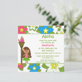 Uitnodiging voor kinderen met een tropische romp (Staand voorkant)