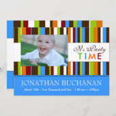 Uitnodiging voor kinderen tijdens de geboorte (Voorkant / Achterkant)