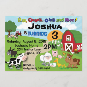 Uitnodiging voor kinderen van boerderijen