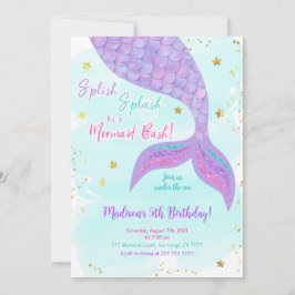 Uitnodiging voor kinderen van zeemeermin onder de 