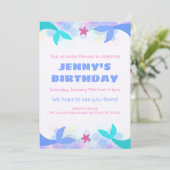 Uitnodiging voor Kinderfeestje Onder de Zee Templa (Staand voorkant)