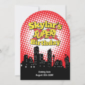 Uitnodiging voor kinderfeestje superhelden - RIP 2 (Voorkant)