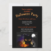 Uitnodiging voor kinderkostuum Halloweenfeest (Voorkant)