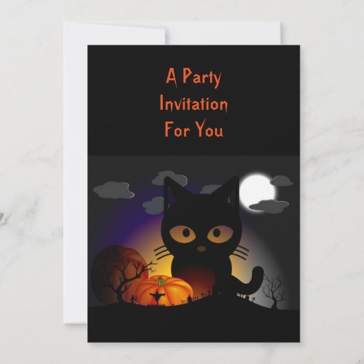 Uitnodiging voor kinderkostuum Halloweenfeest (Achterkant)