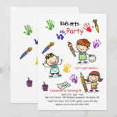 Uitnodiging voor kinderkunstactiviteiten (Voorkant / Achterkant)