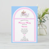 Uitnodiging voor kinderprinses verjaardagsfeestje (Staand voorkant)
