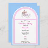 Uitnodiging voor kinderprinses verjaardagsfeestje (Voorkant / Achterkant)