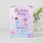 Uitnodiging voor kinderverjaardag,  (Staand voorkant)