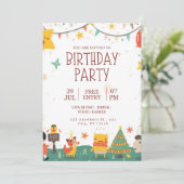 Uitnodiging voor kinderverjaardagsfeest — Whimsica (Staand voorkant)
