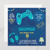 Uitnodiging voor kinderverjaardagsfeestje met koel (Voorkant / Achterkant)