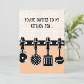 Uitnodiging voor Kitchen Tea (Staand voorkant)