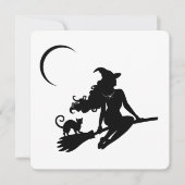 Uitnodiging voor Klasse Heks Halloween Feestje (Voorkant)