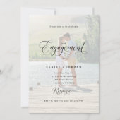Uitnodiging voor klassiek romantisch verlovingsfee (Voorkant)