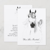 Uitnodiging voor klassieke Arabische paarden (Voorkant / Achterkant)
