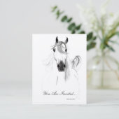 Uitnodiging voor klassieke Arabische paarden (Staand voorkant)
