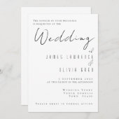Uitnodiging voor klassieke bruiloft (Voorkant / Achterkant)