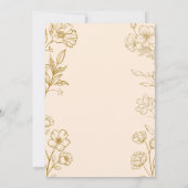 Uitnodiging voor klassieke Floral Wedding (Achterkant)