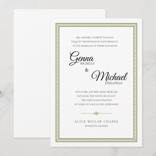 Uitnodiging voor klassieke grensoverschrijding (Voorkant / Achterkant)