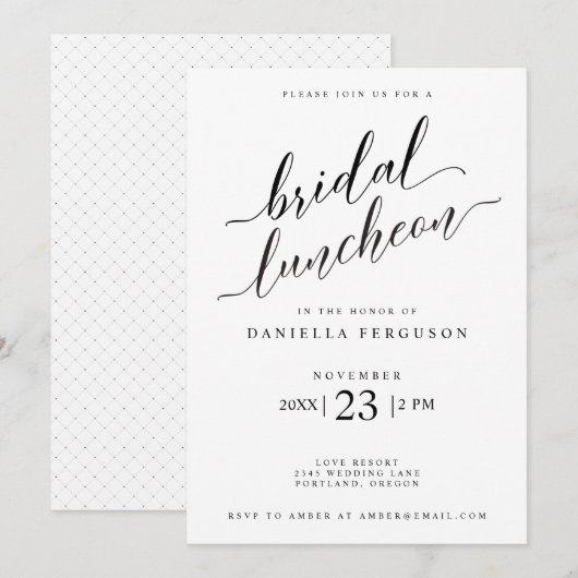 Uitnodiging voor klassieke vorm van weddenschap tu (Voorkant / Achterkant)